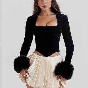 House of CB velvet top